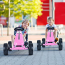 Outdoor Kids 4 Wheel Pedal Powered Riding Kart Car-Pink