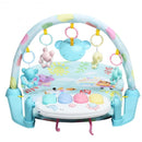 3 in 1 Fitness Music and Lights Baby Gym Play Mat-Blue