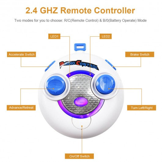 6V Kids Ride on Car RC Remote Control with MP3-Golden