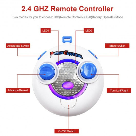 6V Kids Ride on Car RC Remote Control with MP3-Red