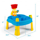 Kids Sand and Water Table  for Toddlers with Umbrella & 18 Pcs Accessory Set